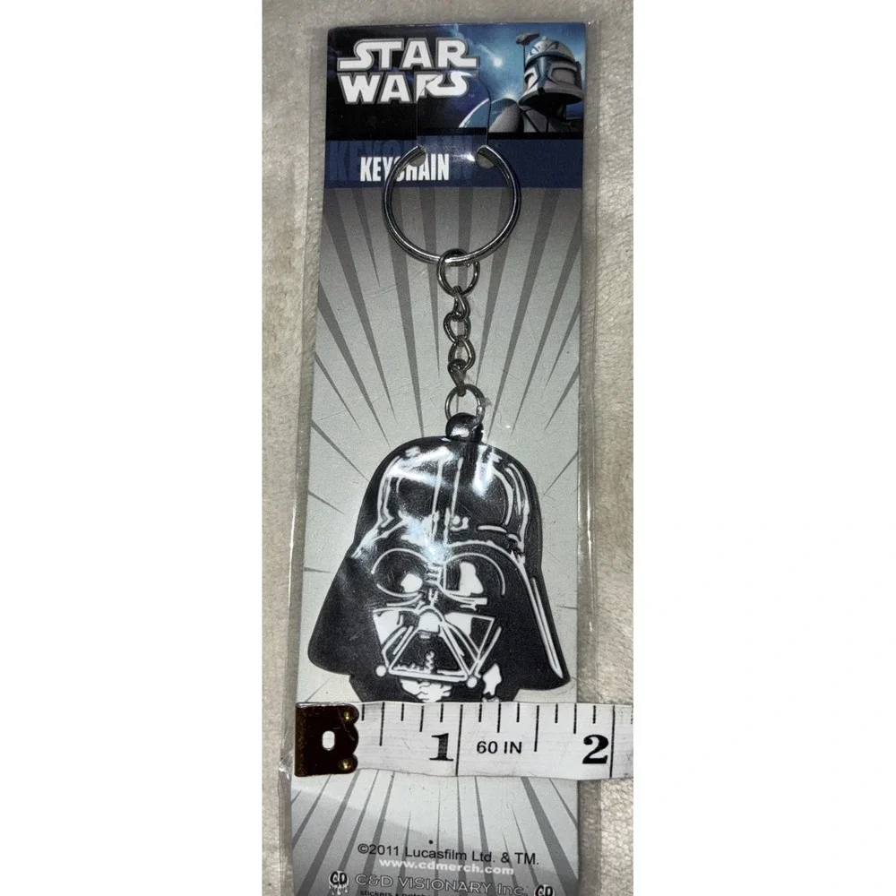 Star Wars Darth Vader Helmet Rubber Key Chain CD‎ Visionary Lucasfilm 2011 NEW
